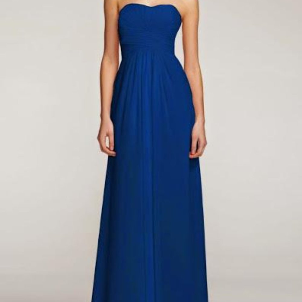 Davids Bridal floor length strapless dress
